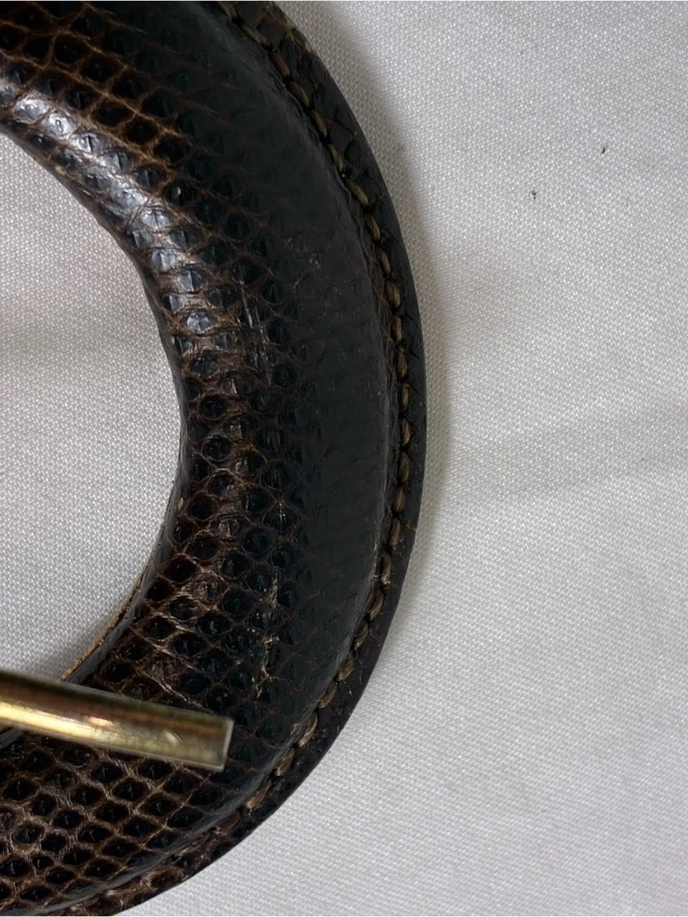 Torino Womens belt Sz M genuine suede chocolate brown made in USA